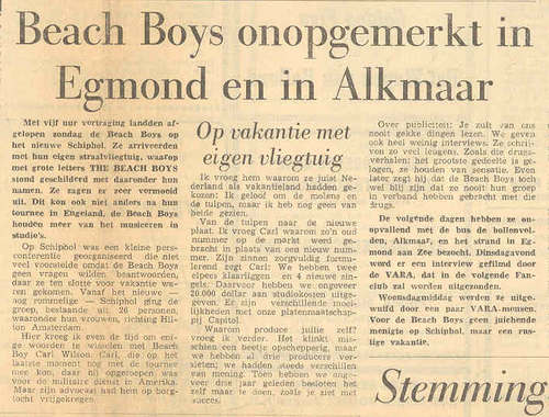 BEACH BOYS onopgemerkt in Egmond en Alkmaar