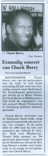 Chuck Berry optreden in Middenmeer