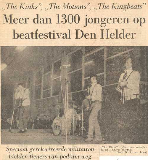 KINKS  in Den Helder 9 Mei 1966